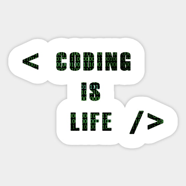 Coding is Life Sticker by anurags23